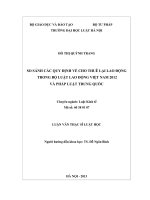 So sánh các quy định về cho thuê lại lao động trong bộ luật lao động việt nam và pháp luật trung quốc  