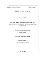 Pháp luật về đầu tư, kinh doanh vốn nhà nước trong các tổ chức kinh tế   những vấn đề lý luận và thực tiễn 