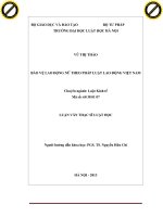 Bảo vệ lao động nữ theo pháp luật lao động việt nam  