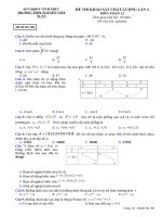 Đề thi thử THPT năm 2018 môn Toán  THPT Nguyễn Viết Xuân mã đề 106