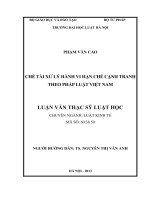 Chế tài xử lý hành vi hạn chế cạnh tranh theo pháp luật việt nam 