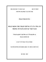 Hoạt động thu thập chứng cứ của tòa án trong tố tụng dân sự việt nam 