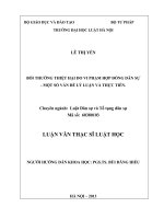 Bồi thường thiệt hại do vi phạm hợp đồng dân sự   một số vấn đề lý luận và thực tiễn 