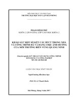 Khảo sát một số kết cấu BTCT trong nhà và công trình đã và đang chịu ảnh hưởng của môi trường biển vùng Quảng Ninh (Luận văn thạc sĩ)