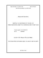 Những vấn đề pháp lý về đầu tư theo hợp đồng hợp tác kinh doanh ở việt nam  