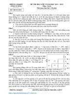 Đề HSG lí 9 vĩnh tường 2011 2012 