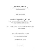 Phương pháp phần tử hữu hạn đối với bài toán dầm liên tục chịu tải trọng tĩnh phân bố đều (Luận văn thạc sĩ)