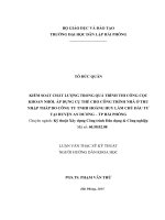 Công trình nhà ở thu nhập thấp do Công ty TNHH Hoàng Huy làm chủ đầu tư tại huyện An Dương – Thành phố Hải Phòng (Luận văn thạc sĩ)