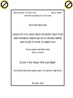 Giám sát của mặt trận tổ quốc việt nam đối với hoạt động quản lý hành chính nhà nước ở nước ta hiện nay  