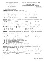 ĐỀ KIỂM TRA môn TOÁN 11 năm 2015 2016 (3) 