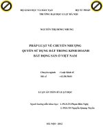 Pháp luật về chuyển nhượng quyền sử dụng đất trong kinh doanh bất động sản ở việt nam  