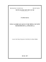 Nâng cao hiệu quả quản lý hệ thống cấp nước thành phố sơn la, tỉnh sơn la (tt) 