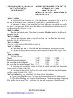 HSG địa 9 huyện vĩnh hưng 2017 2018 