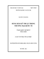 Hàng rào kỹ thuật trong thương mại quốc tế  