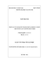 Pháp luật về giải quyết tranh chấp lao động cá nhân   một số bất cập và hướng hoàn thiện  