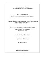 Tính toán ổn định thanh tạo hình nguội theo tiêu chuẩn Úc (Luận văn thạc sĩ)