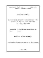 Hoạt động của tổ chức pháp chế bộ xây dựng ở việt nam hiện nay   một số vấn đề lý luận và thực tiễn  