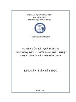 Nghiên cứu kết quả điều trị ung thư dạ dày 1/3 dưới bằng phẫu thuật triệt căn có kết hợp hóa chất (FULL TEXT)