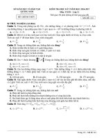 ĐỀ KIỂM TRA môn TOÁN 11 năm 2015 2016 (5) 