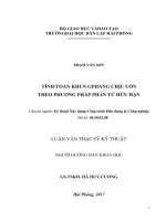 Tính toán khung phẳng chịu uốn theo phương pháp phần tử hữu hạn (Luận văn thạc sĩ)