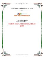 ASSIGMENT tâm lí  kỹ NĂNG GIAO TIẾP ỨNG xữ KHÁCH HÀNG
