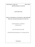 Một số vấn đề pháp lý về giao kết và thực hiện hợp đồng mua bán hàng hoá quốc tế ở việt nam  