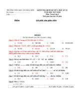 Đề thi giữa kỳ môn toán lớp 5 có đáp án