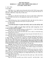 BAIG THU HOẠCH BDTX MODULE  1  THCS: ĐẶC ĐIỂM TÂM SINH LÝ  CỦA HỌC SINH THCS