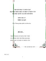 thực trạng sử dụng thư viện của sinh viên đại học khoa học xã hội và nhân văn