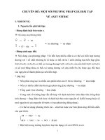 CHUYÊN ĐỀ: MỘT SỐ PHƯƠNG PHÁP GIẢI BÀI TẬP  VỀ AXIT NITRIC