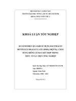 SO SÁNH HIỆU QUẢ KHI SỬ DỤNG BACITRACIN METHYLEN DISALICYLATE (BMD), DIỆP HẠ CHÂU ĐẮNG RIÊNG LẺ HAY KẾT HỢP TRONG THỨC ĂN GÀ THỊT CÔNG NGHIỆP