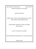 Phòng ngừa tội lừa đảo chiếm đoạt tài sản trên địa bàn thành phố hà nội  