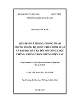 Quy định về phòng, chống tham nhũng trong bộ quốc triều hình luật và bài học rút ra đối với công cuộc phòng, chống tham nhũng hiện nay  