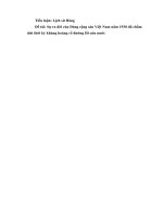 Tieu luan lich su dang sự ra đời của đảng cộng sản việt nam năm 1930 đã chấm dứt thời kỳ khủng hoảng về đường lối cứu nước