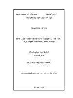 Pháp luật về phục hồi doanh nghiệp tại việt nam   thực trạng và giải pháp hoàn thiện  