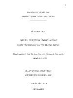 Nghiên cứu phản ứng của dầm dưới tác dụng của tải trọng động (Luận văn thạc sĩ)