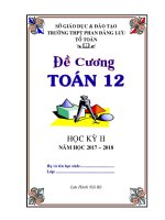 ĐỀ CƯƠNG ÔN TẬP TOÁN LỚP 12
