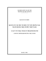Quản lý các dự án đầu tư xây dựng tại Ngân Hàng Nhà nước Việt Nam