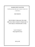 Truyền thông về khoa học công nghệ trên cổng thông tin điện tử Sở khoa học và công nghệ các tỉnh miền Đông Nam Bộ