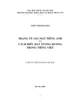 Trạng từ gia ngữ tiếng Anh và cách biểu đạt tương đương trong tiếng Việt