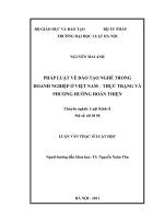 Pháp luật về đào tạo nghề trong doanh nghiệp ở việt nam   thực trạng và phương hướng hoàn thiện  