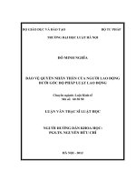 Bảo vệ quyền nhân thân của người lao động dưới góc độ pháp luật lao động  