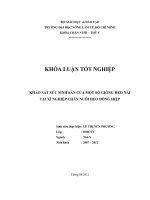 KHẢO SÁT SỨC SINH SẢN CỦA MỘT SỐ GIỐNG HEO NÁI TẠI XÍ NGHIỆP CHĂN NUÔI HEO ĐỒNG HIỆP