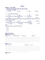 TUYỂN TẬP ĐỀ THI TOÁN LỚP 3