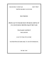Pháp luật về thanh toán tín dụng chứng từ của ngân hàng thương mại ở việt nam  