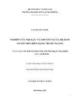 Nghiên cứu nội lực và chuyển vị của hệ dầm có xét đến biến dạng trượt ngang (Luận văn thạc sĩ)