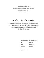 TÌM HIỂU MỐI LIÊN HỆ GIỮA HIỆN TRẠNG CHĂN NUÔI VÀ SỰ HIỆN DIỆN CỦA VI KHUẨN CAMPYLOBACTER SPP. TRONG PHÂN HEO TẠI MỘT SỐ HỘ CHĂN NUÔI Ở TỈNH ĐỒNG THÁP