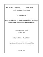 Hoàn thiện pháp luật về chuyển nhượng dự án đầu tư kinh doanh bất động sản ở việt nam hiện nay  