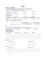 Đề thi toán lớp 3 KẾT THÚC HỌC KỲ 2