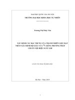 Xác định các đặc trưng của thanh nhiên liệu hạt nhân - xác địnhđộ giàu của 235U bằng phương pháp chuẩn nội hiệu suất ghi
